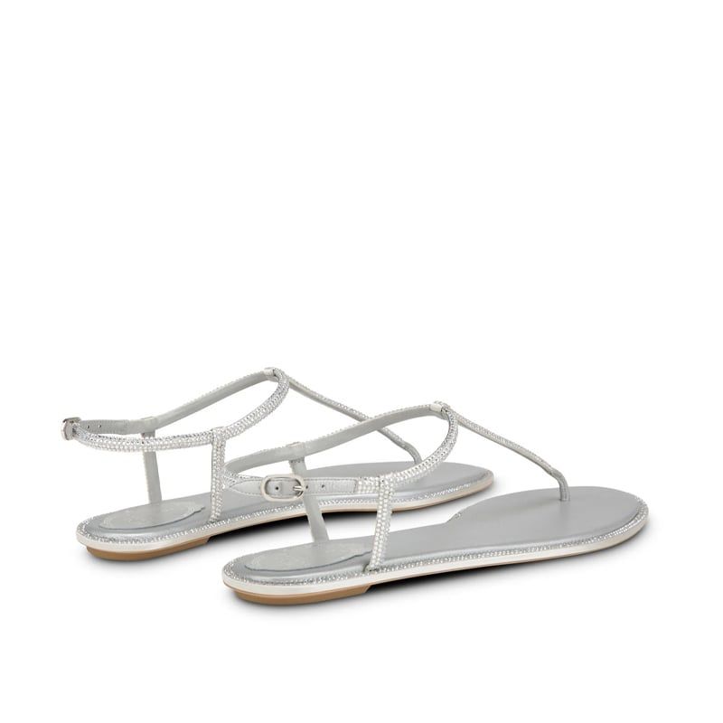 RENE CAOVILLA Diana - Sandali Flat Gioiello Grigio  C11574-010-R001V232