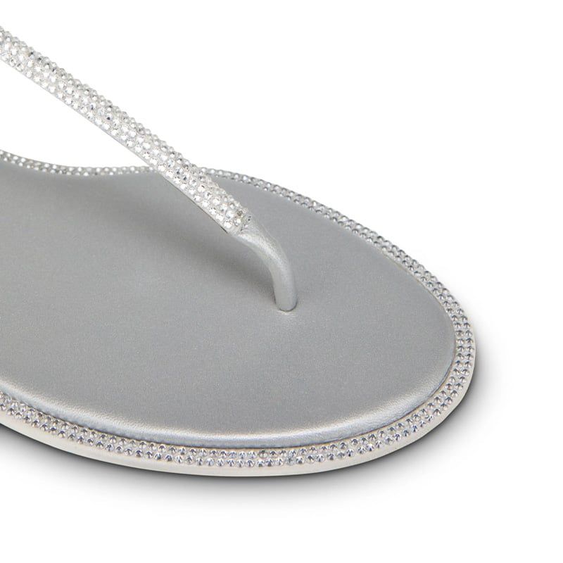 RENE CAOVILLA Diana - Sandali Flat Gioiello Grigio  C11574-010-R001V232
