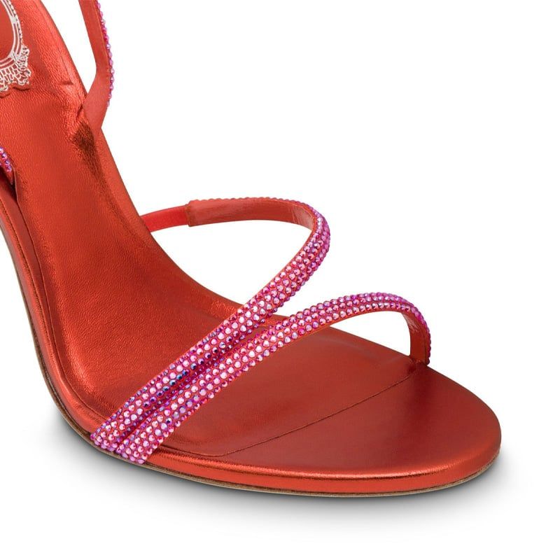 RENE CAOVILLA Irina - Sandali Tacco Alto Arancio Tramonto  C11513-105-R001W353