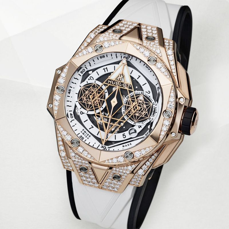 HUBLOT Big Bang Sang Bleu Ii King Gold White Pavé 45 MM 418.OX.2001.RX.1604.MXM20