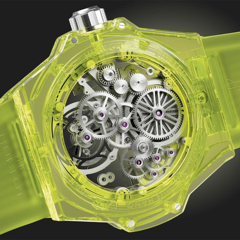 HUBLOT Big Bang Tourbillon Automatic Yellow Neon Saxem 44 MM 429.JY.0120.RT