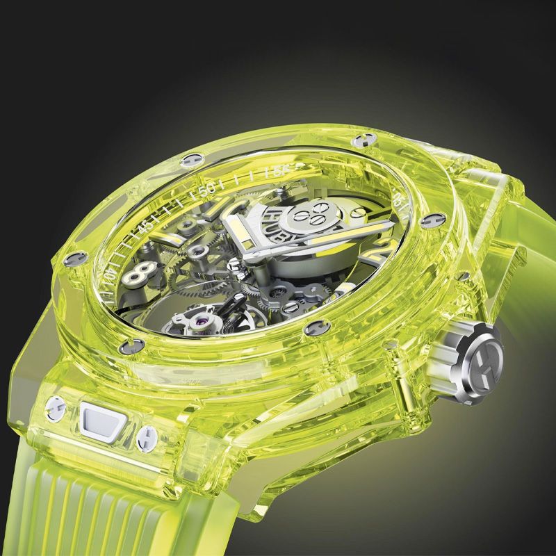 HUBLOT Big Bang Tourbillon Automatic Yellow Neon Saxem 44 MM 429.JY.0120.RT
