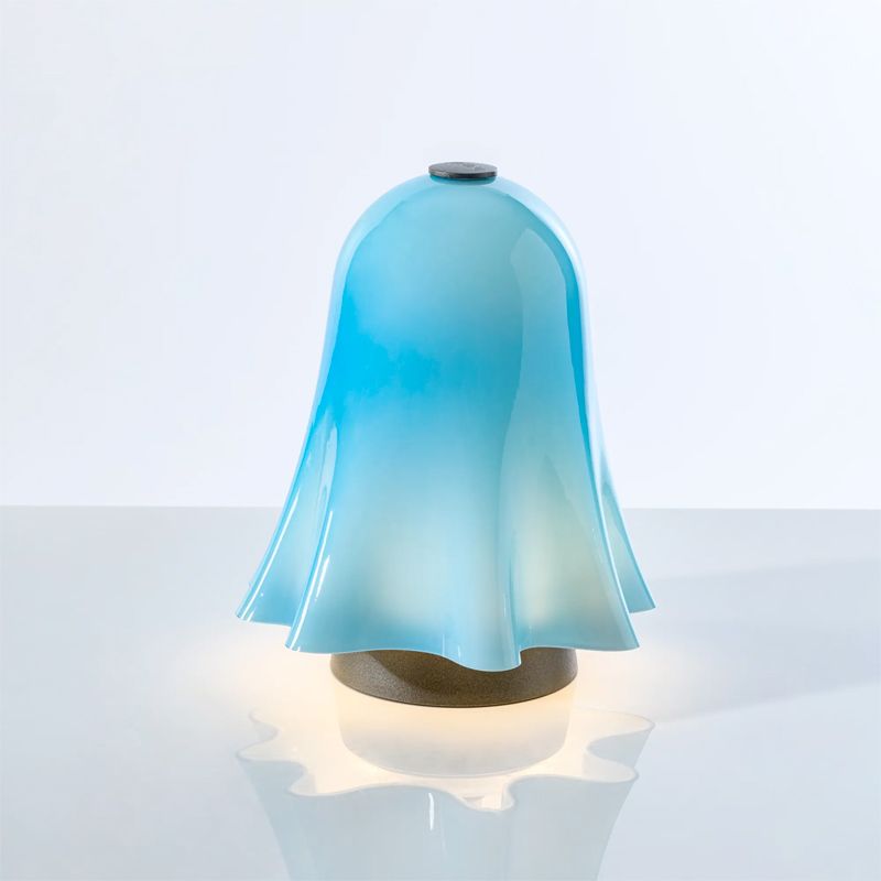 VENINI Lampada Da Tavolo Fantasmino Acquamare/Lattimo  14 CM - H 18 CM 847.60