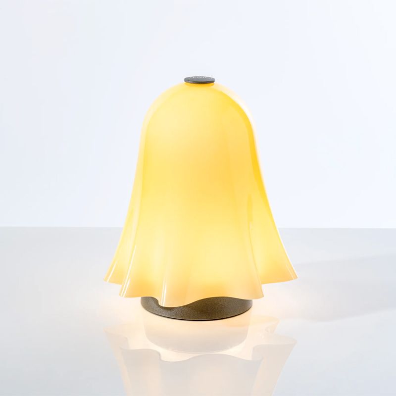 VENINI Lampada Da Tavolo Fantasmino Giallo Ambra/Lattimo  14 CM - H 18 CM 847.60