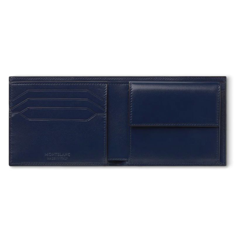 MONTBLANC Portafoglio Meisterstück 4 Scomparti Blu Con Portamonete  131934