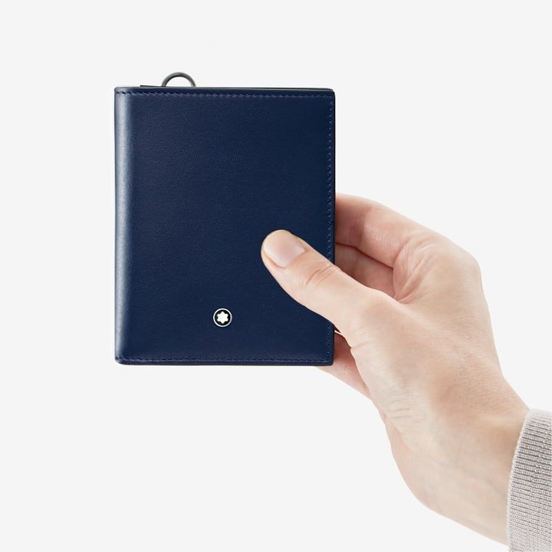 MONTBLANC Portafoglio Compatto Meisterstück 6 Scomparti Blu  131695