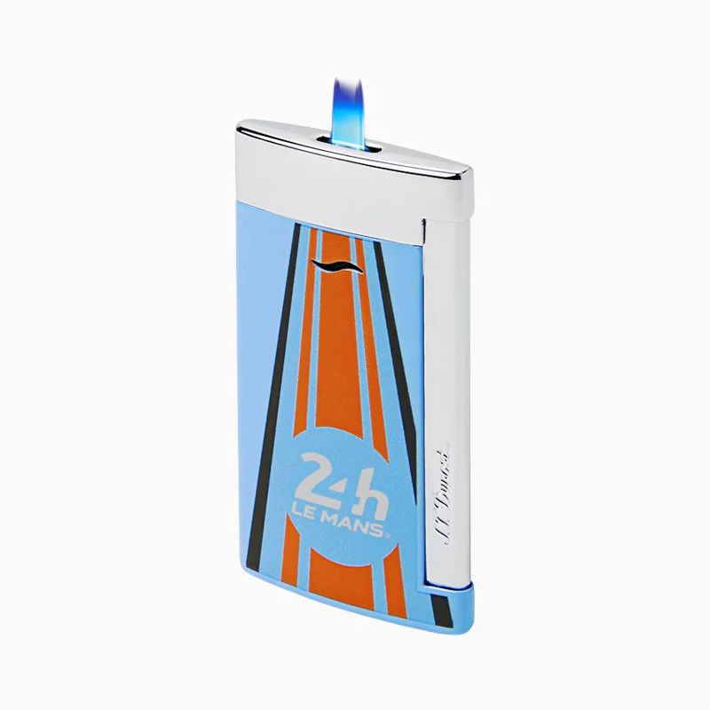 S. T. DUPONT Accendino Slim 7 24 H Du Mans Blu / Cromato  027789