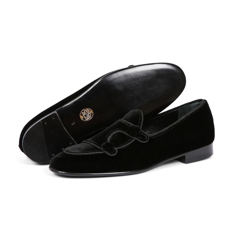 EDHÈN MILANO Brera Velvet - Scarpa Doppia Fibbia Velluto Nero  ALB099VELBLK