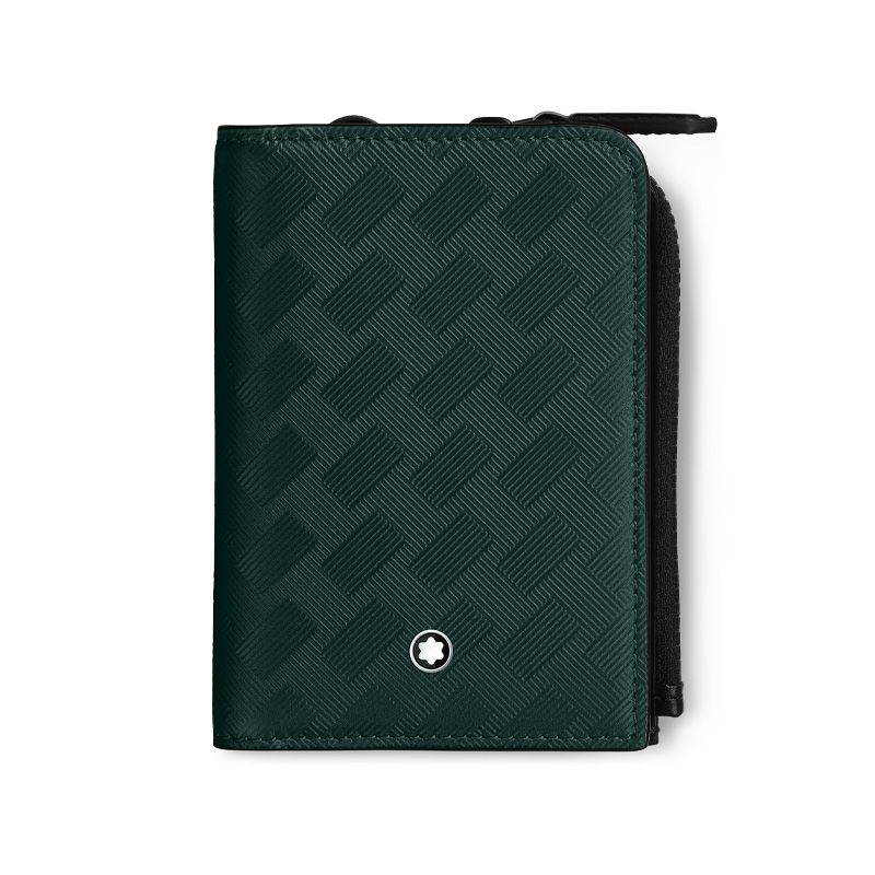 MONTBLANC Portacarte 3 Scomparti Verde e Tasca Con Cerniera Extreme 3.0  130461