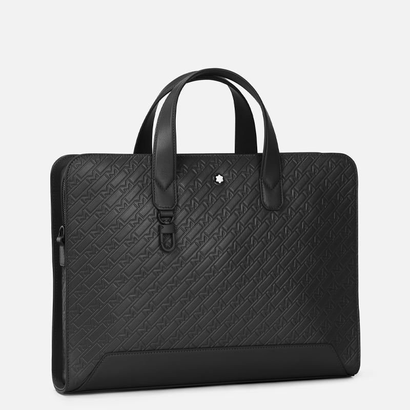 MONTBLANC Borsa Portadocumenti Sottile M_Gram 4810 in Pelle Nera  130017