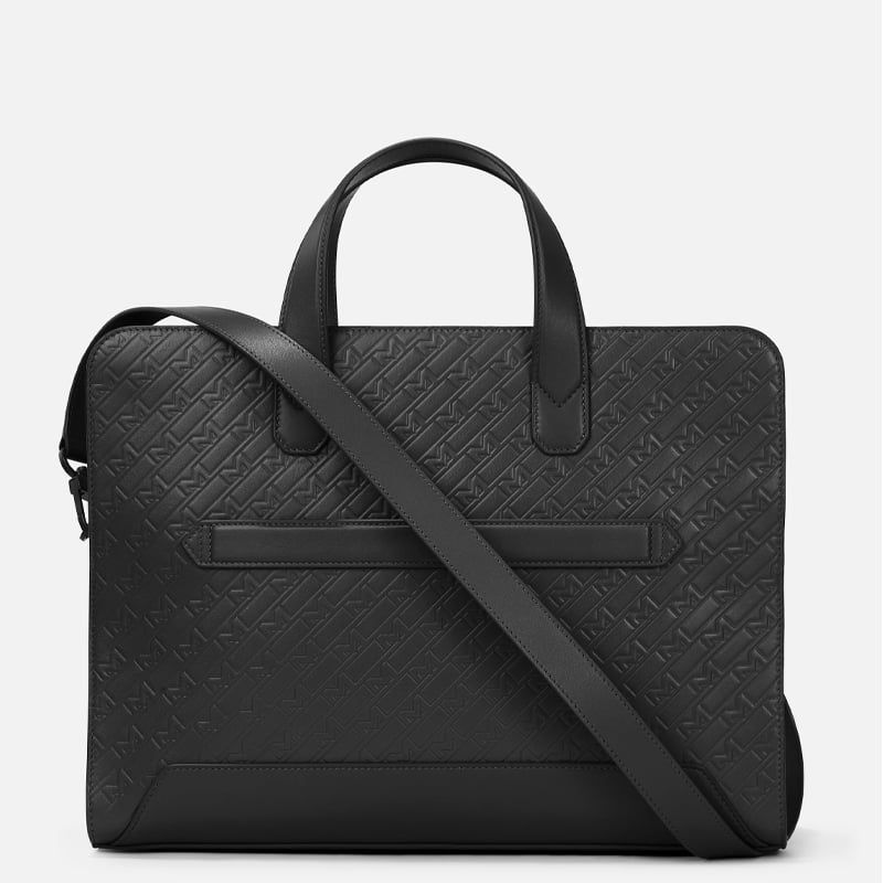 MONTBLANC Borsa Portadocumenti Sottile M_Gram 4810 in Pelle Nera  130017