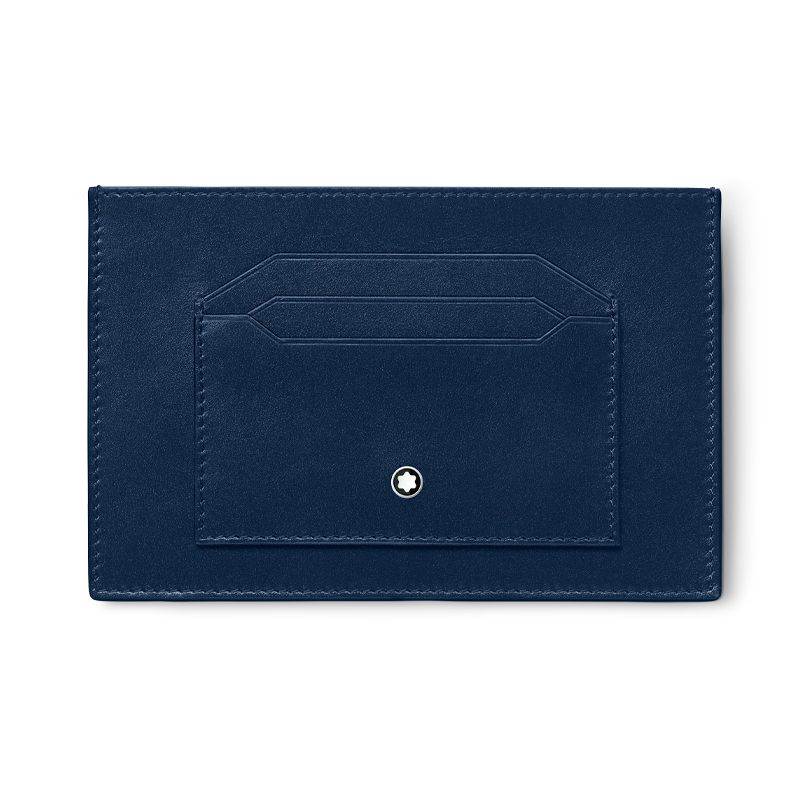 MONTBLANC Portacarte 6 Scomparti Meisterstück Blu  129910