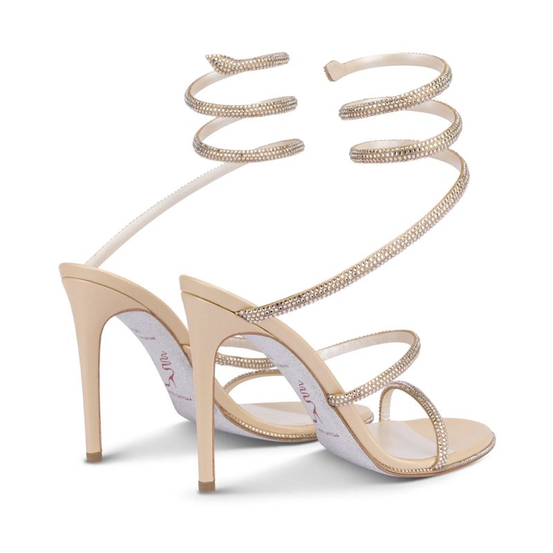 RENE CAOVILLA Cleo - Sandali Tacco Alto Beige  C10416-105-R001V104