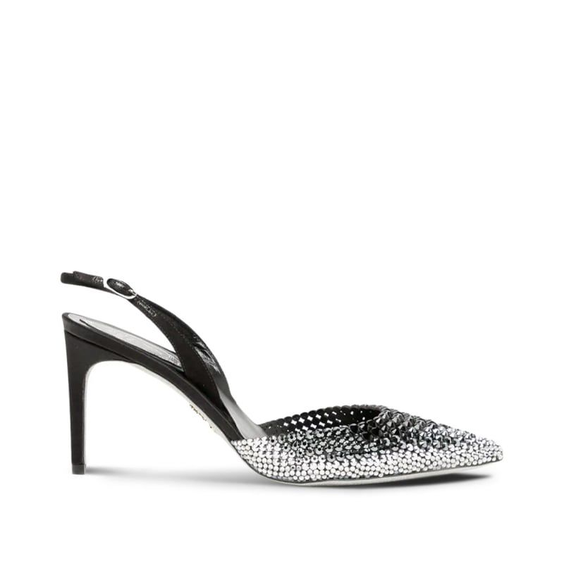 RENE CAOVILLA Jackie - Slingback Tacco Medio Nero  C11824-080-R001V871