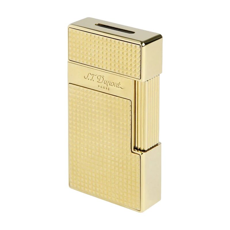 S. T. DUPONT Accendino Big D Testa Di Diamante Dorato  025009