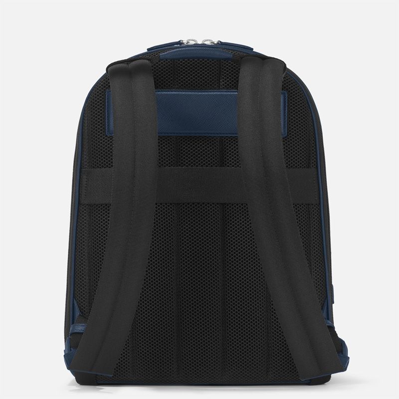 MONTBLANC Zaino Medio Blu Con 3 Scomparti Sartorial  131716