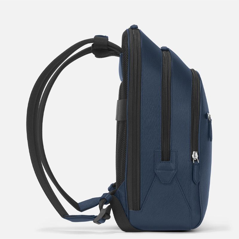 MONTBLANC Zaino Medio Blu Con 3 Scomparti Sartorial  131716