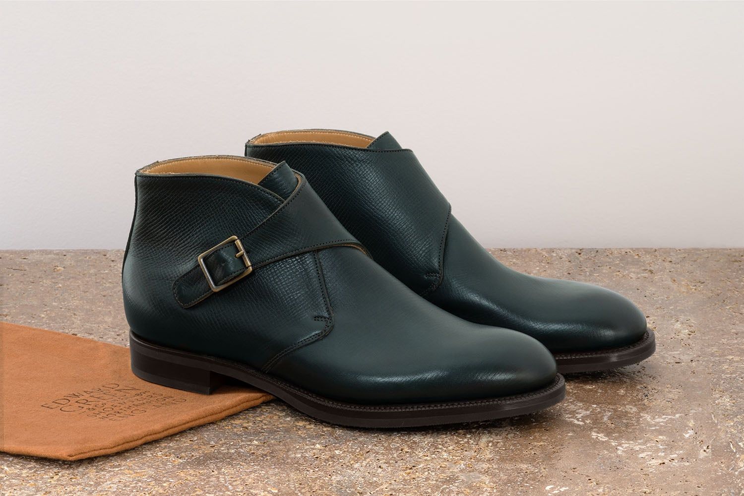 EDWARD GREEN Ravenstone - Stivaletto Alla Caviglia Con Fibbia - Racing Green Utah  RAVENSTONE