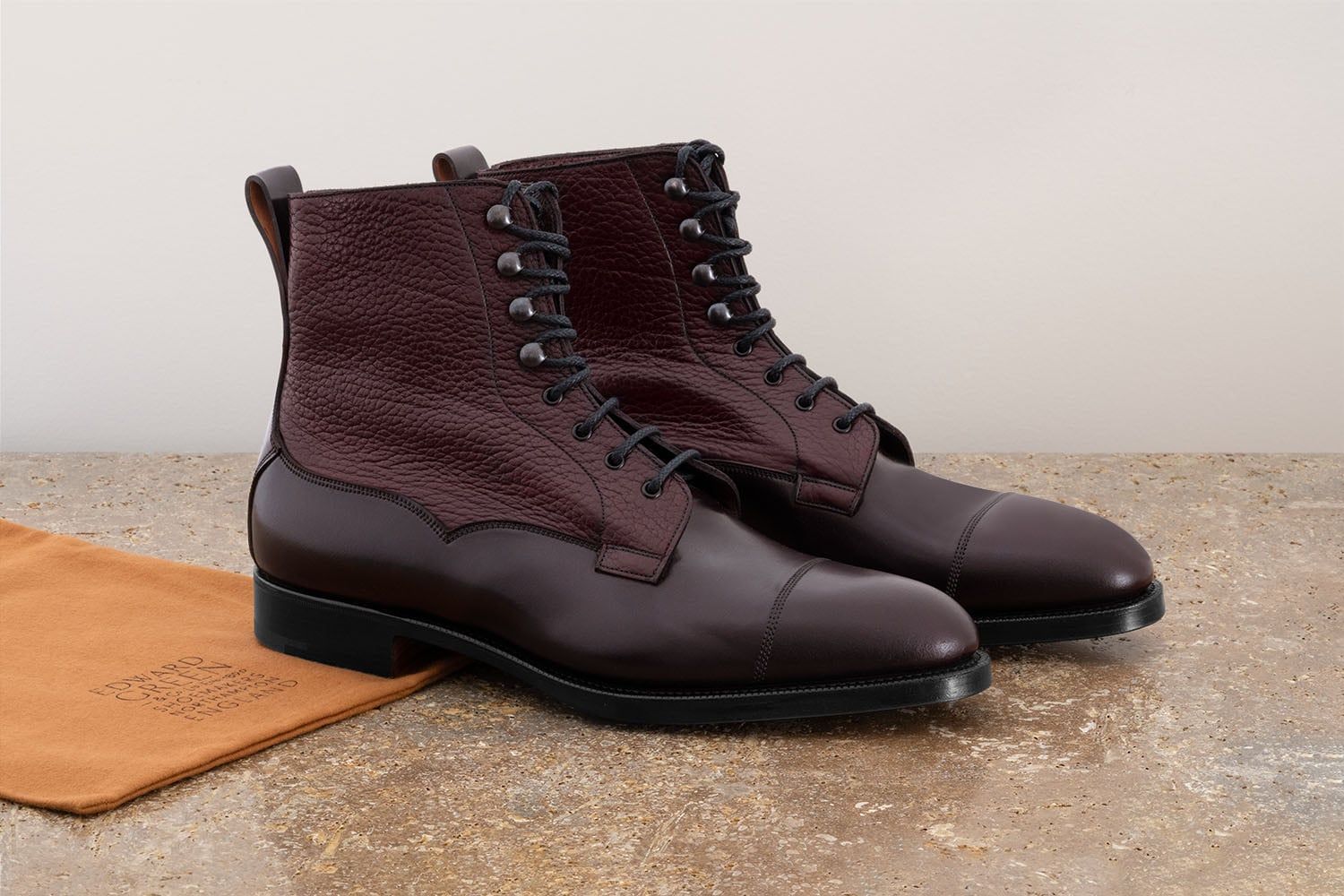 EDWARD GREEN Galway - Stivaletto Con Stringhe - Aubergine  GALWAY