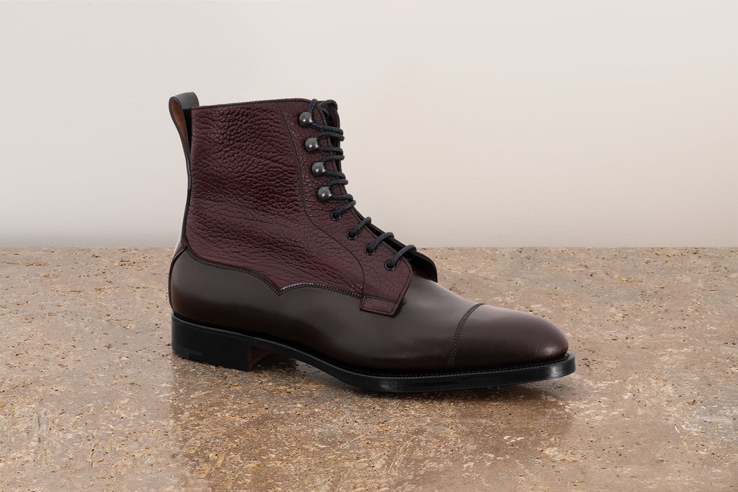 EDWARD GREEN Galway - Stivaletto Con Stringhe - Aubergine  GALWAY