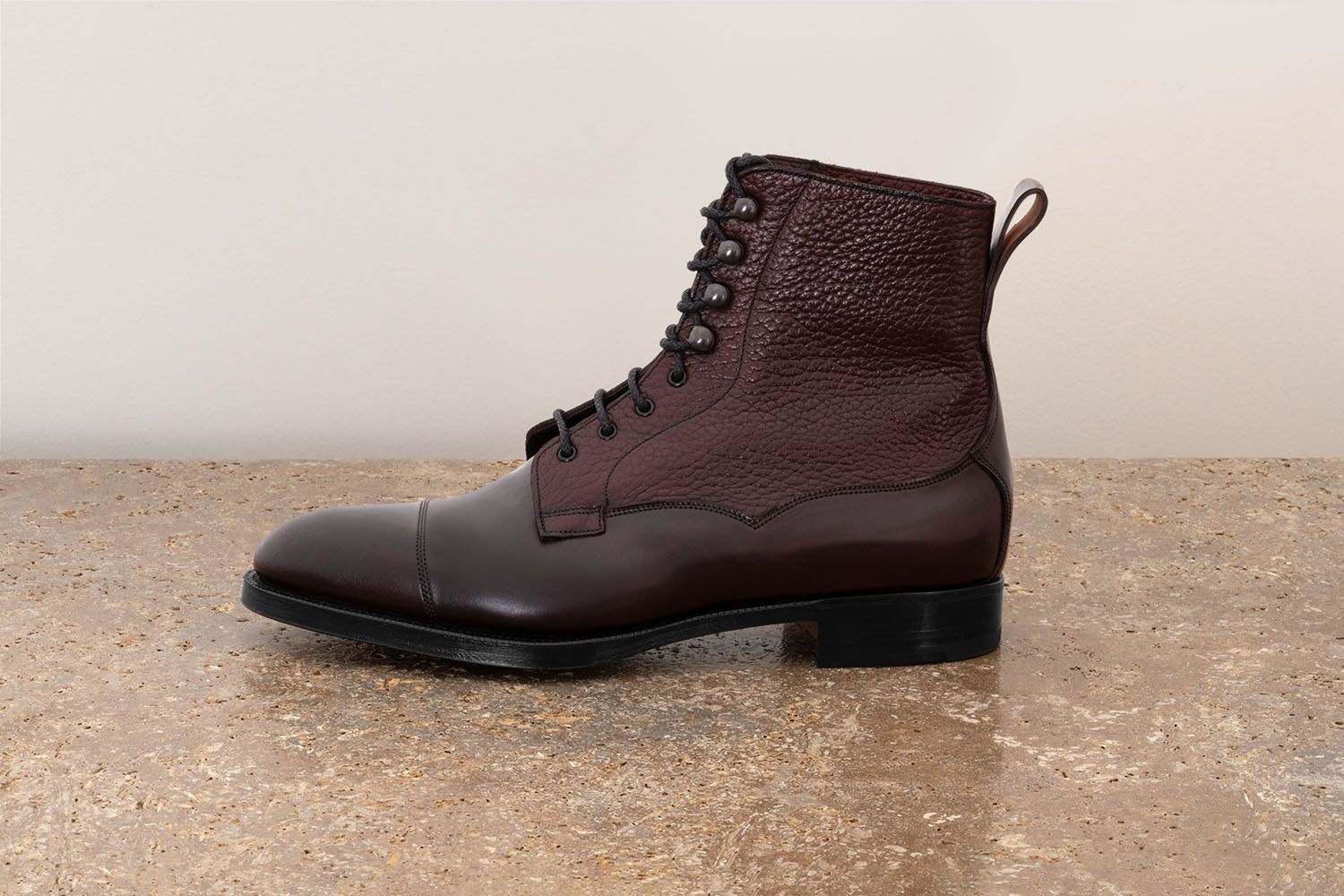 EDWARD GREEN Galway - Stivaletto Con Stringhe - Aubergine  GALWAY
