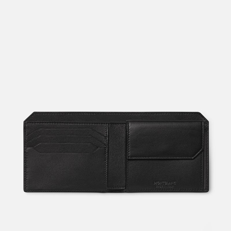 MONTBLANC Portafoglio Nero 4 Scomparti Meisterstück Selection Soft Con Portamonete  131247