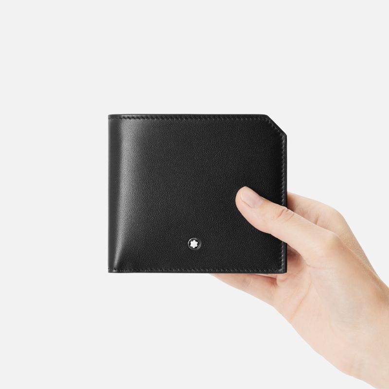MONTBLANC Portafoglio Nero 4 Scomparti Meisterstück Selection Soft Con Portamonete  131247