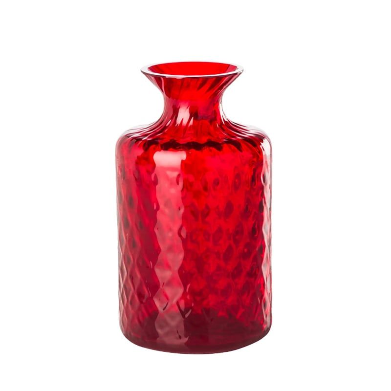 VENINI Vaso Monofiore Carnevale Rosso  H 16 CM / Ø 9 CM 110.06