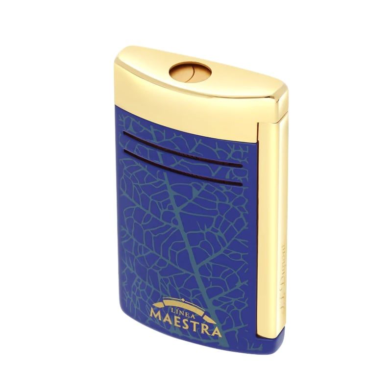 S. T. DUPONT Accendino Maxijet Partagas Blu / Dorato  020095
