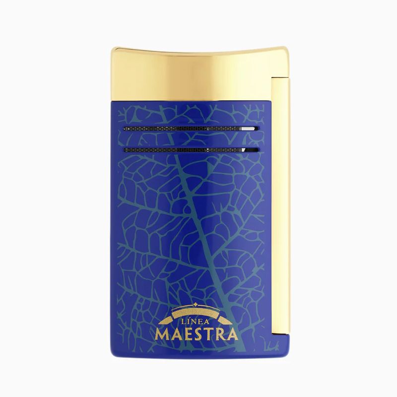 S. T. DUPONT Accendino Maxijet Partagas Blu / Dorato  020095