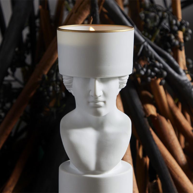 GINORI 1735 Portacandela LCDC Il Letterato Pure White H 22.8 Cm / Ø 7.1 CM 179RG0B FX0032LX0230G00131100