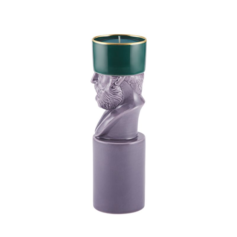 GINORI 1735 Portacandela LCDC Il Letterato Lavander H 22.8 Cm / Ø 7.1 CM 179RG09 FCX0033LX0230G00131000