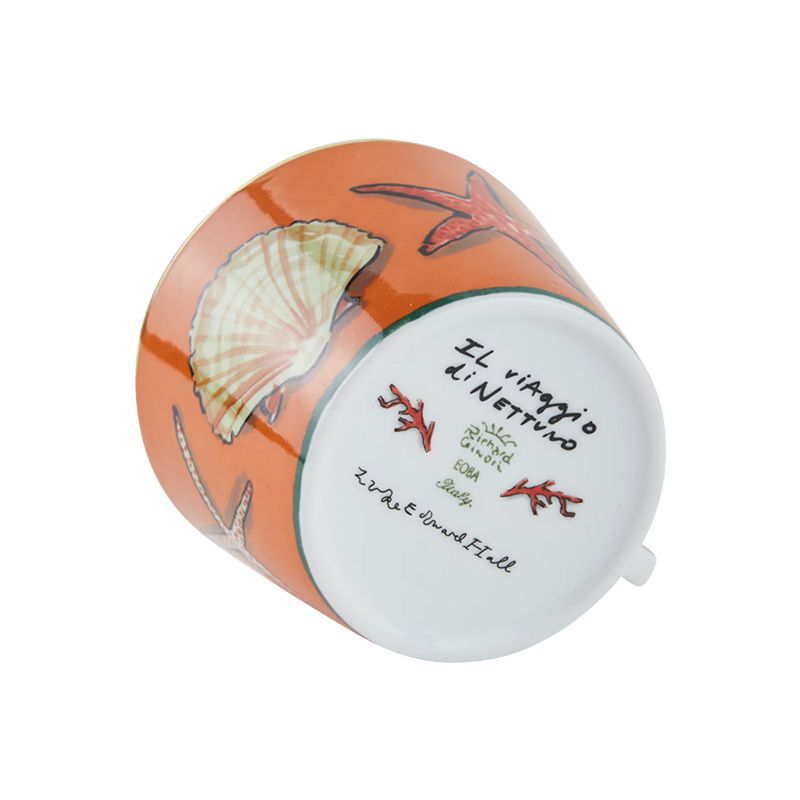 GINORI 1735 Servizio Da Tè Per Due Il Viaggio Di Nettuno Arancione  101RG00 FX9178LXGENG00130300