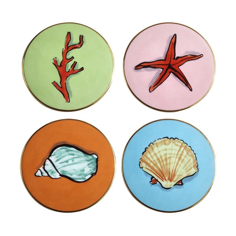 GINORI 1735 Sottobicchieri Il Viaggio Di Nettuno Multidecoro Ø 9.5 CM 017RG00 FX6877LX0100G00130300