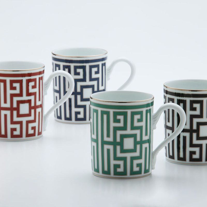 GINORI 1735 Mug Labirinto Nero H 10 CM / Ø 8 CM 004RG00 FTZ701010400G00125100