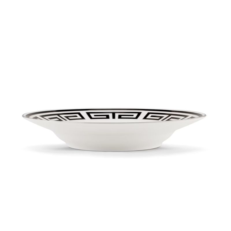 GINORI 1735 Piatto Fondo Labirinto Nero Ø 24.5 CM 004RG00 FPT210010245G00125100