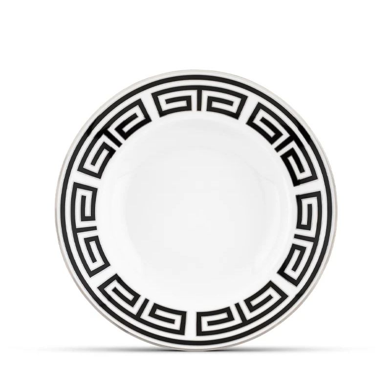 GINORI 1735 Piatto Fondo Labirinto Nero Ø 24.5 CM 004RG00 FPT210010245G00125100
