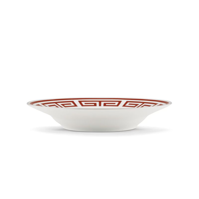 GINORI 1735 Piatto Fondo Labirinto Scarlatto Ø 24.5 CM 004RG00 FPT210010245G00125300