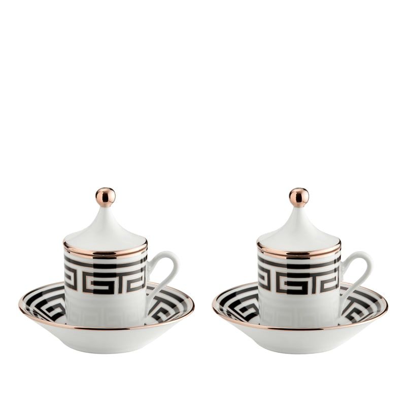 Ginori 1735 Servizio Da Caffè Per Due Labirinto Nero  004RG00 FX917601G00125100