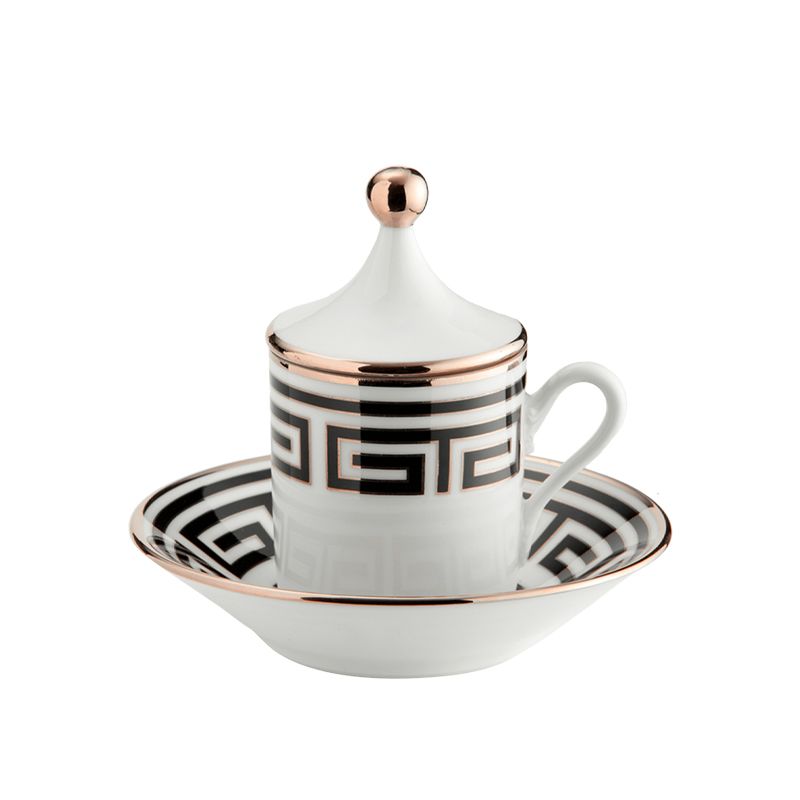 Ginori 1735 Servizio Da Caffè Per Due Labirinto Nero  004RG00 FX917601G00125100