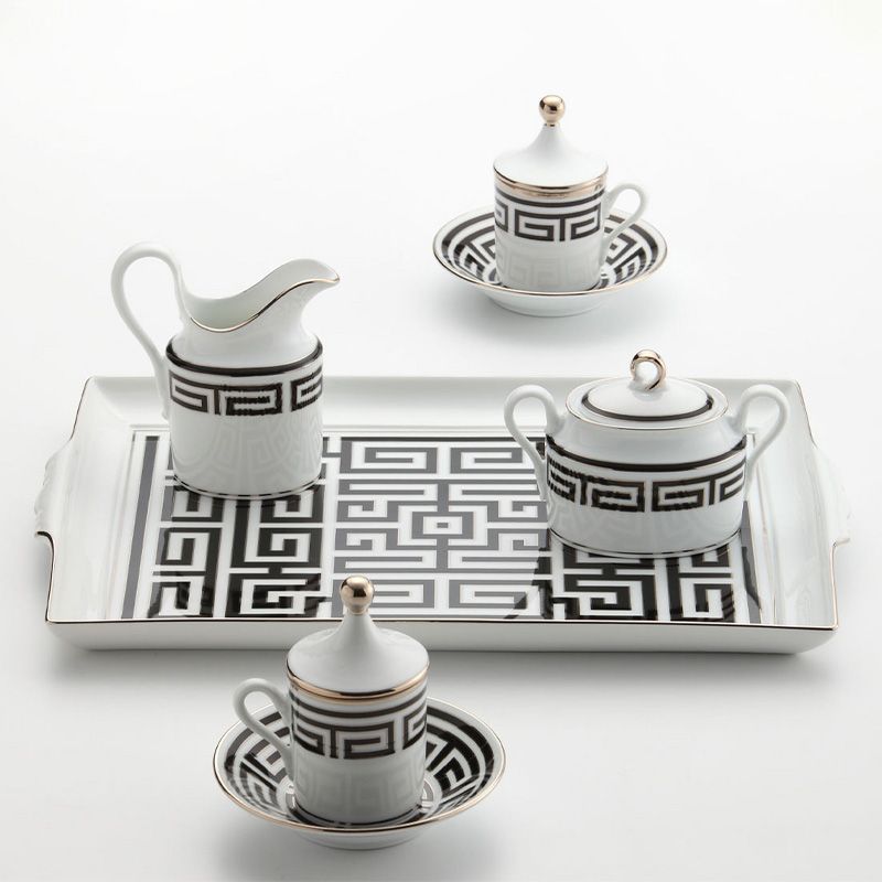Ginori 1735 Servizio Da Caffè Per Due Labirinto Nero  004RG00 FX917601G00125100