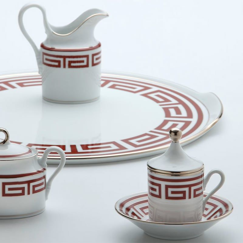GINORI 1735 Servizio Da Caffè Per Due Labirinto Scarlatto  004RG00 FX917601G00125300