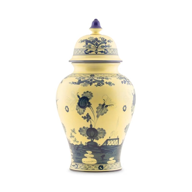 GINORI 1735 Vaso Potiche Grande Oriente Italiano Citrino H 38.3 CM / Ø 19.6 CM 016RG02 FA5356010380G00123900