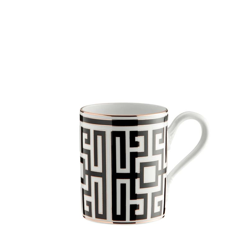 GINORI 1735 Mug Labirinto Nero H 10 CM / Ø 8 CM 004RG00 FTZ701010400G00125100