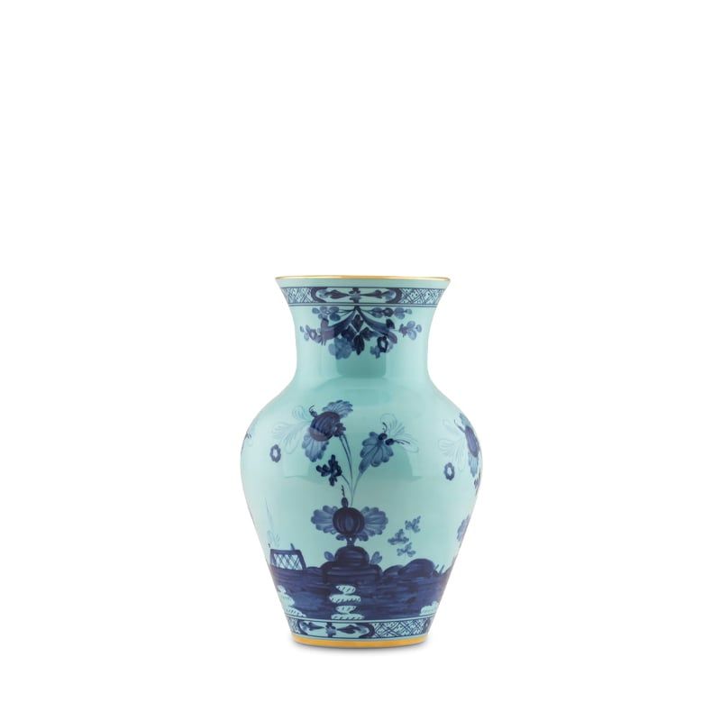 GINORI 1735 Vaso Ming Oriente Italiano Iris H 25 CM / Ø 16 CM 016RG02 FG6132010250G00124300