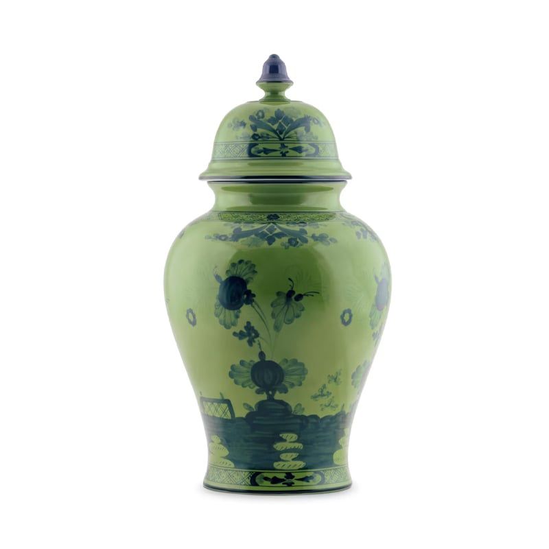 GINORI 1735 Vaso Potiche Grande Oriente Italiano Malachite H 38.3 CM / Ø 19.6 CM 016RG02 FA5356010380G00123600