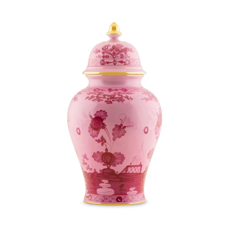 GINORI 1735 Vaso Potiche Grande Oriente Italiano Porpora H 38.3 CM / Ø 19.6 CM 016RG02 FA5356010380G00124200