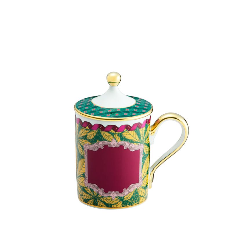 GINORI 1735 Mug Totem Scimmia Con Coperchio H 14 CM / Ø 8.2 CM 177RG00 FTZ700010400G00129000