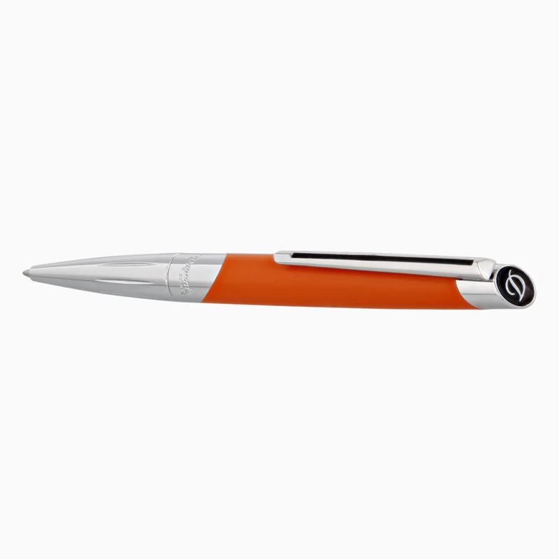 S. T. DUPONT Penna a Sfera Défi Millennium Arancione Matte e Argentata  405737