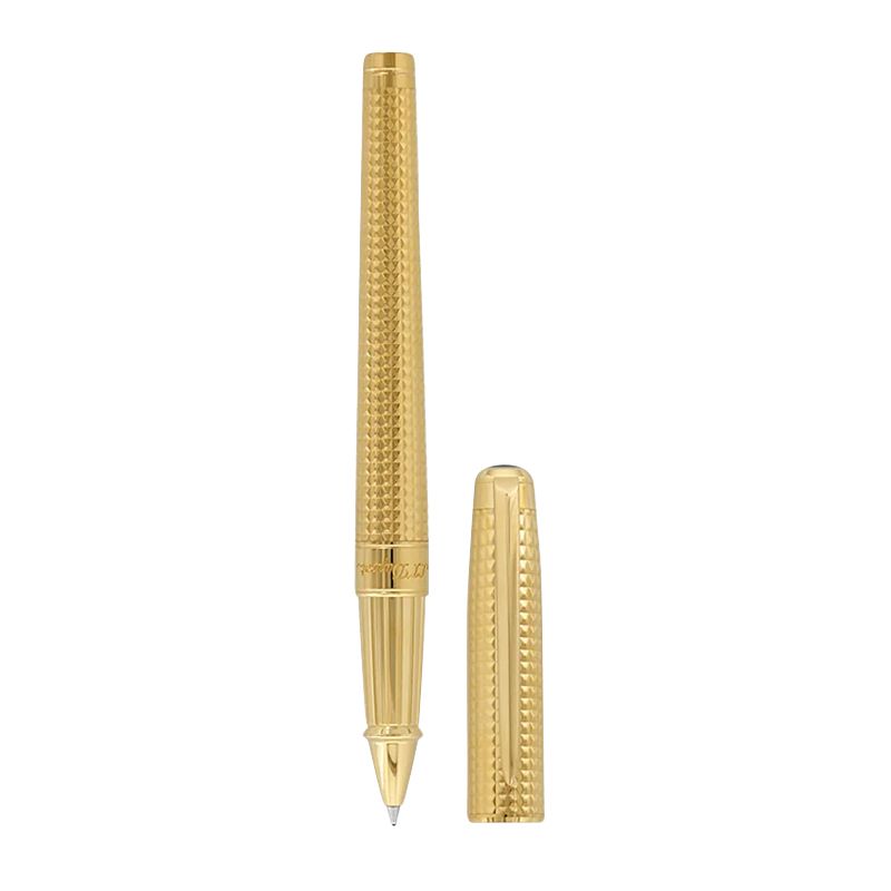 S. T. DUPONT Roller Line D Eternity Grande Punta in Diamante Dorato  422015L